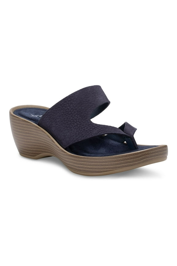 Laurel Women's Thong Sandals Color: Navy Size: 8