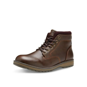 Eastland Mens Finn Faux Leather Memory Foam Chukka Boots