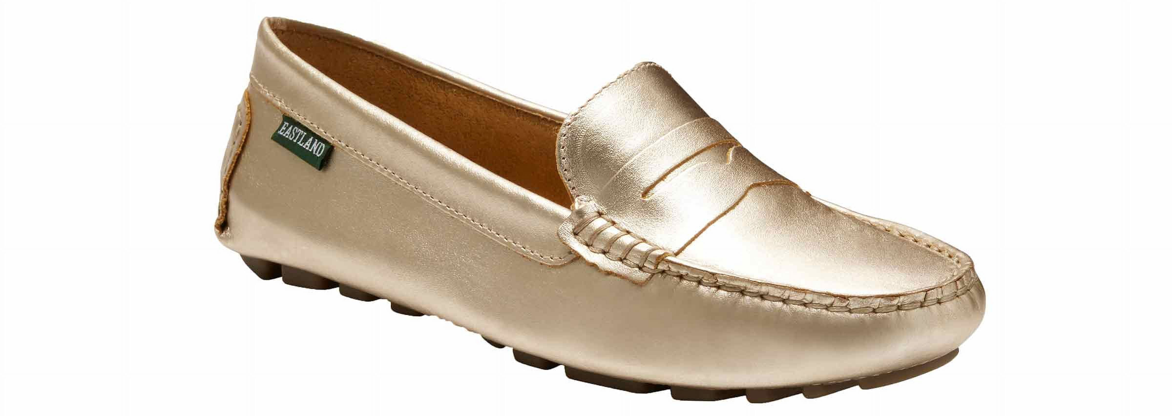 Eastland Women’s 8.5 Gold Leather Driving Moccasin Comfy Patricia Penny Loafers Gold Eastland Womens Patricia Loafer | Rack Room Shoes main image 2