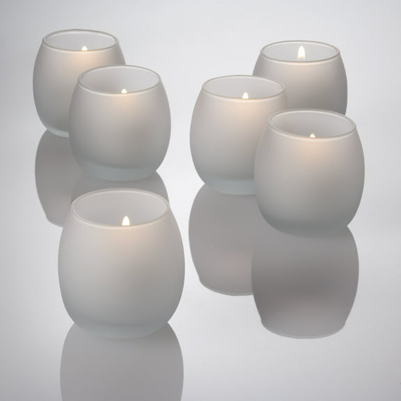 Eastland Votive Candle Holder Petite Frosted Hurricane Set of 12