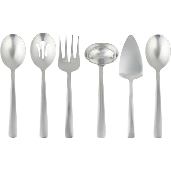 Eastleigh 6-Piece Stainless Steel Hostess Set Flatware Serving Utensil Set for Parties and Dinners Rust-Resistant Dishwasher Safe