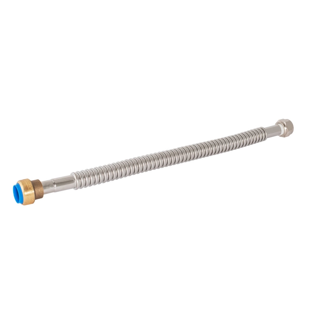 Eastman 0437224 Corrugated Stainless Steel Water Heater Connector, 3/4 inch FIP x 3/4 inch Push-Fit, 24 inch