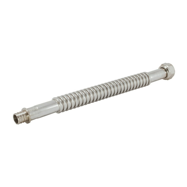 3/4 in. FIP x 3/4 in. Crimp PEX x 24 in. Corrugated Stainless Steel Water Heater Connector 3/4 in. FIP x 3/4 in. Crimp PEX x 24 in. Corrugated Stainless Steel Water Heater Connector