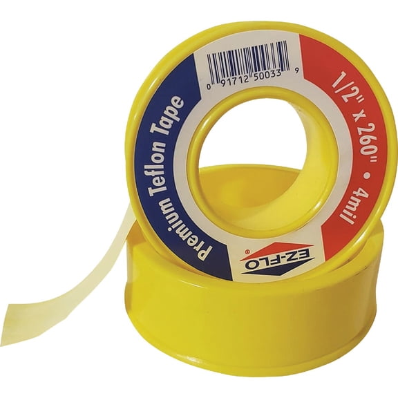 Eastman Teflon Pipe Thread Tape Yellow - 4 Mil, For Gas Lines - 1/2 In. x 260 In.