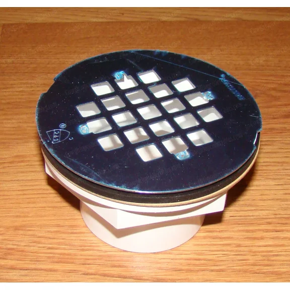 Eastman 2" Pvc Solvent Shower Drain Drop-In, Stainless Grid (15314)