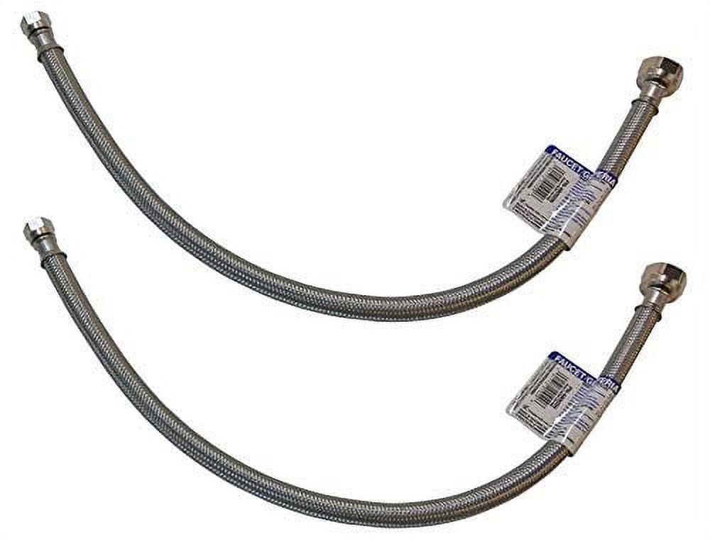 20" Stainless Steel Flexible Faucet Supply Line Connectors (2-Pack)