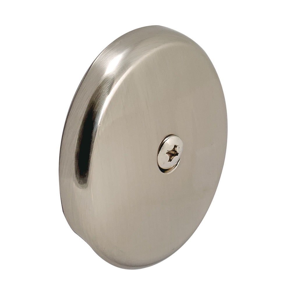 Brushed Nickel Single Hole Overflow Face Plate with Zinc Screw