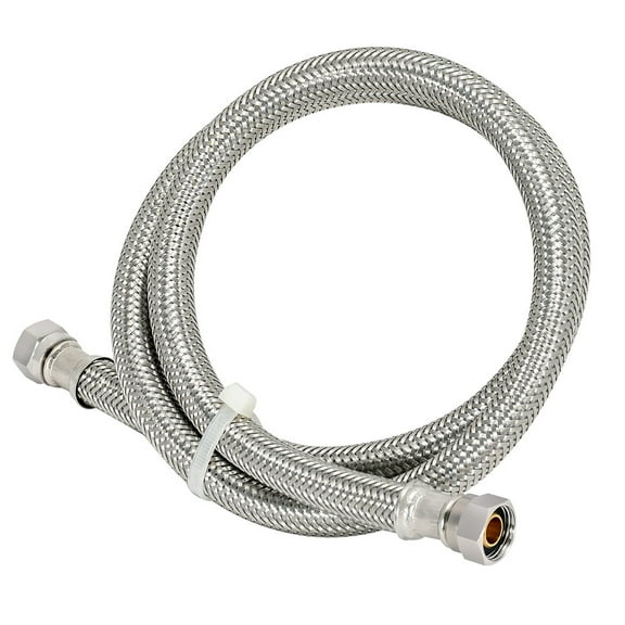 Eastman 48033 Braided Stainless Steel Faucet Connector, 3/8 inch Comp, 48 inch