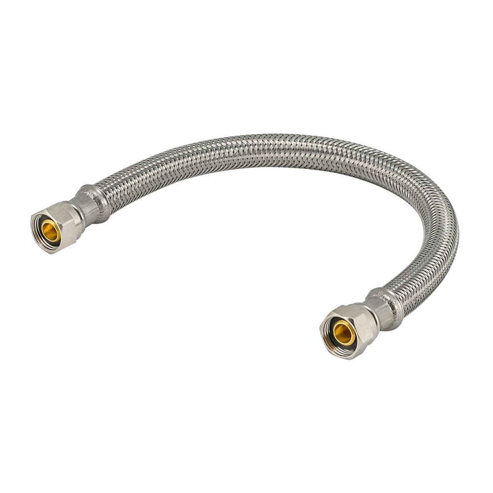 Eastman 48075 Braided Stainless Steel Faucet Connector, 3/8 inch Comp