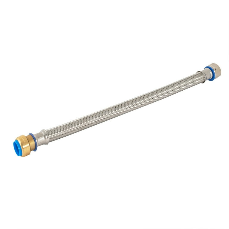 Water-Flex 3/4 in. FIP x 3/4 in. Push-Fit x 18 in. Flexible Water Heater Connector Water-Flex 3/4 in. FIP x 3/4 in. Push-Fit x 18 in. Flexible Water Heater Connector
