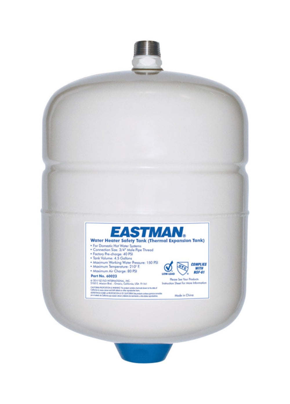 Eastman 60023 Water Heater Expansion Tank, 4.5 Gallon