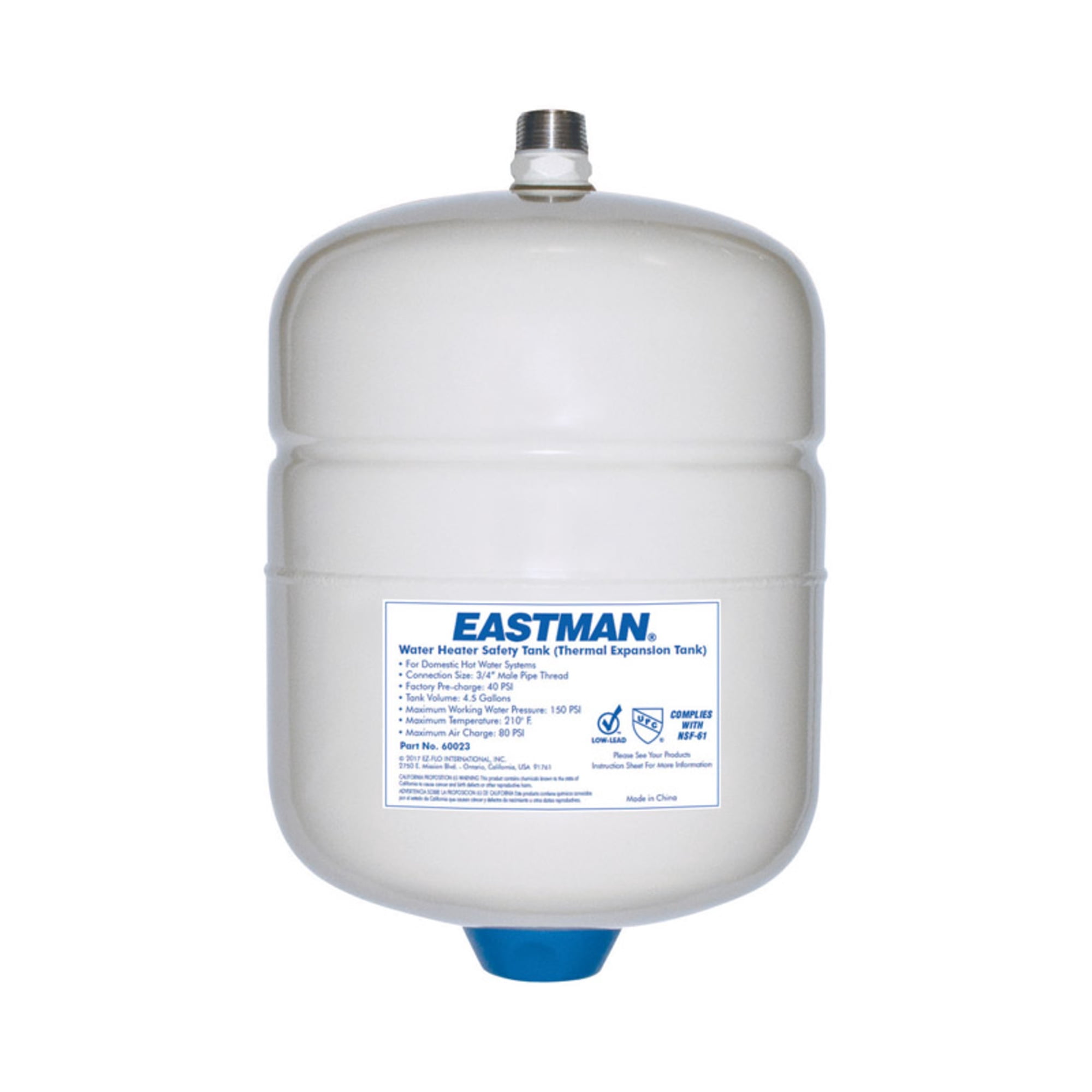 Eastman 60023 Water Heater Expansion Tank, 4.5 Gallon - Walmart.com