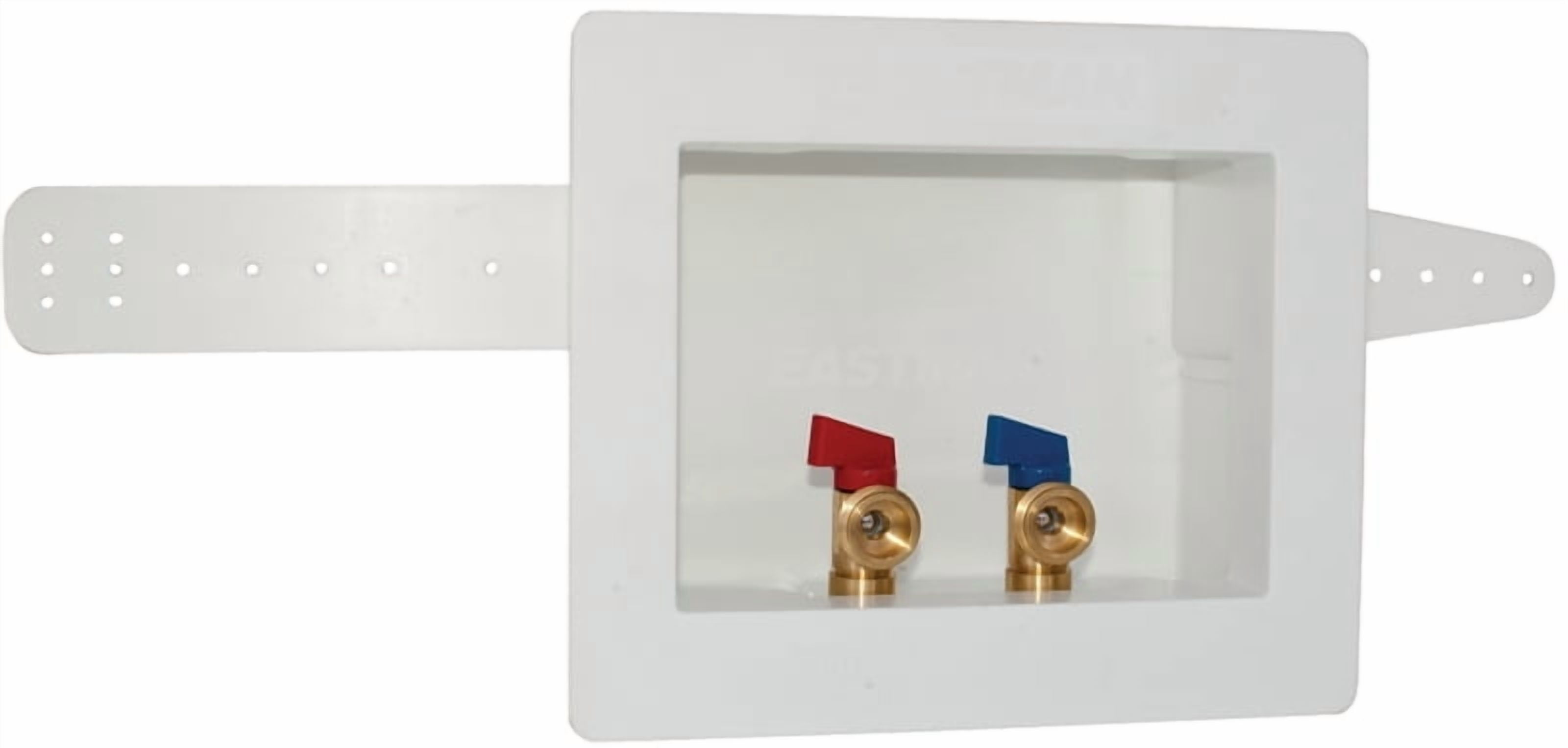 Eastman 60244 Dual Drain Washing Machine Outlet Box, 1/2 inch CPVC, White