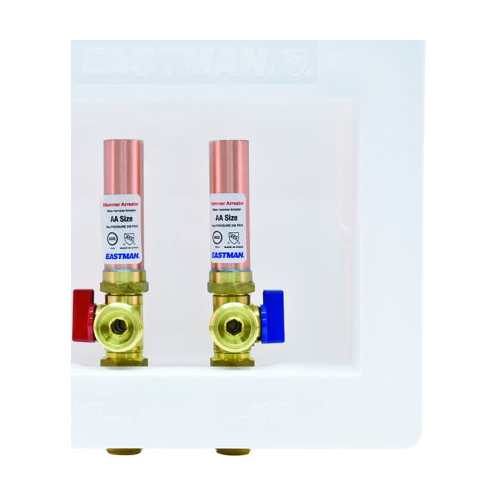 Eastman 60252 Dual Drain Washing Machine Outlet Box with Hammer