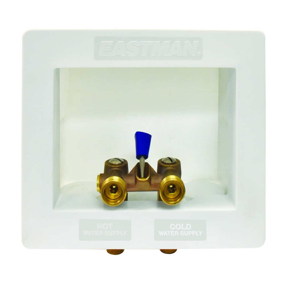 Eastman 60267 Dual Outlet Washing Machine Outlet Box, 1/2 inch Sweat