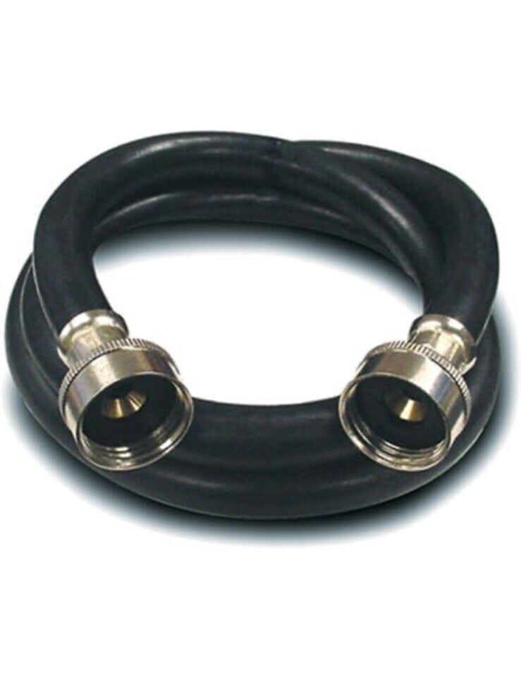 Eastman 6-Foot Black Rubber Washing Machine Fill Hose