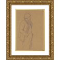 thumbnail image 1 of Eastman Johnson 11x14 Gold Ornate Wood Frame and Double Matted Museum Art Print Titled - Fisherman (1860s), 1 of 4