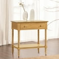 thumbnail image 1 of Easton 28 Modern Farmhouse Turned 1-Drawer Side Table with Shelf Natural Brown, 1 of 11