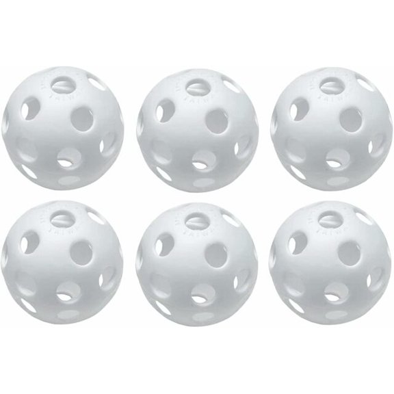 Easton 9" Plastic Training Baseballs | 6 Pack (White)