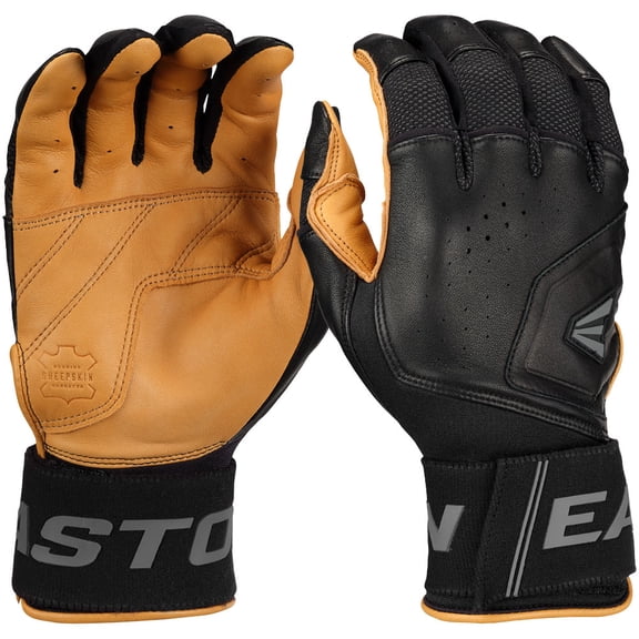 Easton Adult Mav Pro Locked-In Batting Gloves Brown/Black Large