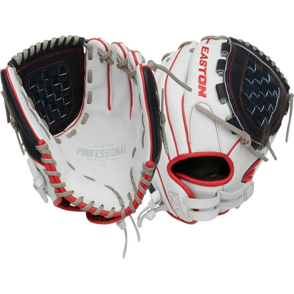 Easton Colorsplash 1.0 12" Fastpitch Glove (Pcfp120) Closed Web White/Red/Blue 12 Right Hand