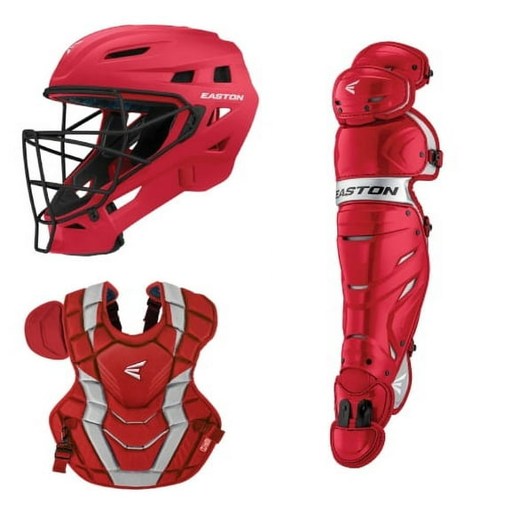 Easton Elite X Baseball Catchers Box Set, Intermediate, Red