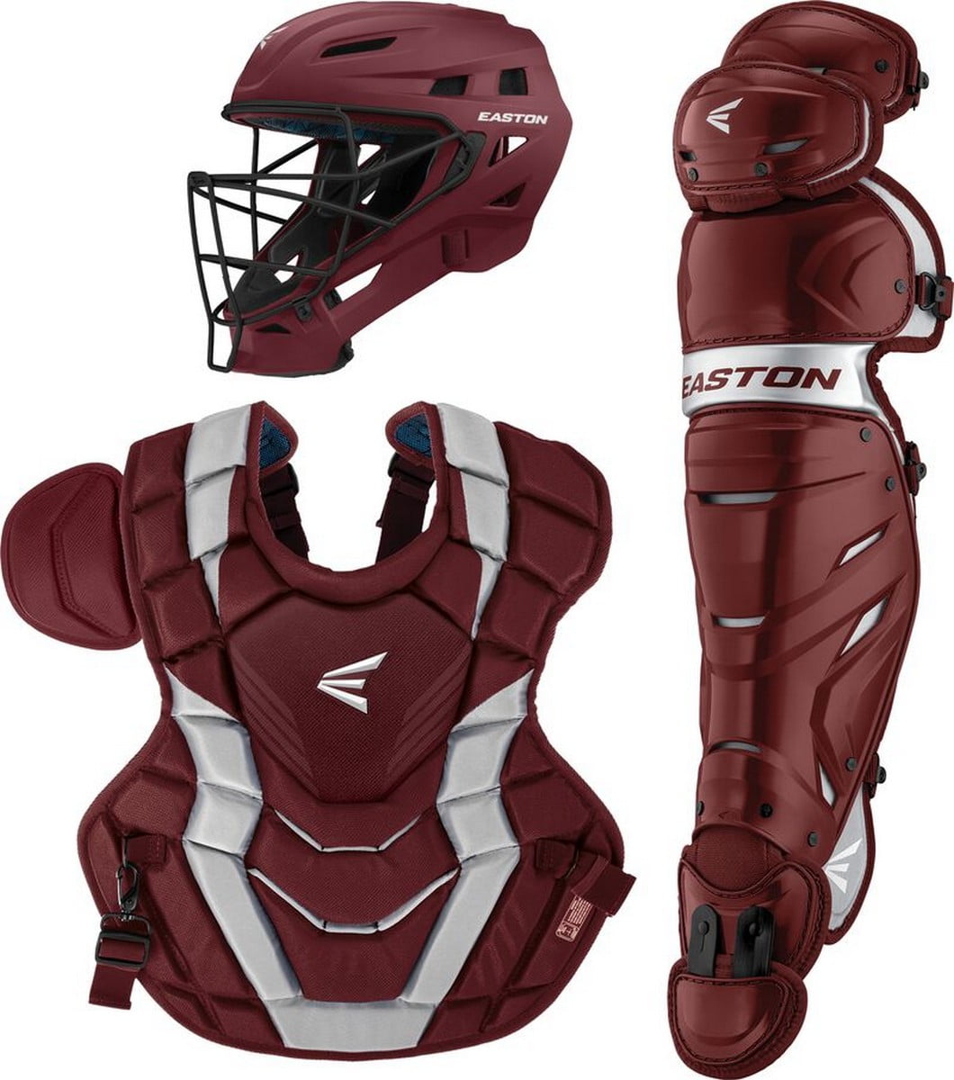 Easton Elite X Baseball Intermediate Catcher's Box Set | Maroon ...