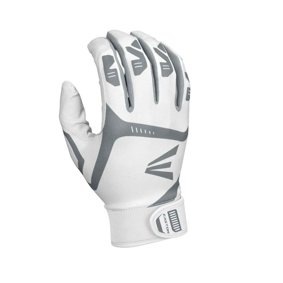 Easton Gametime Adult Batting Gloves | White/White | Small