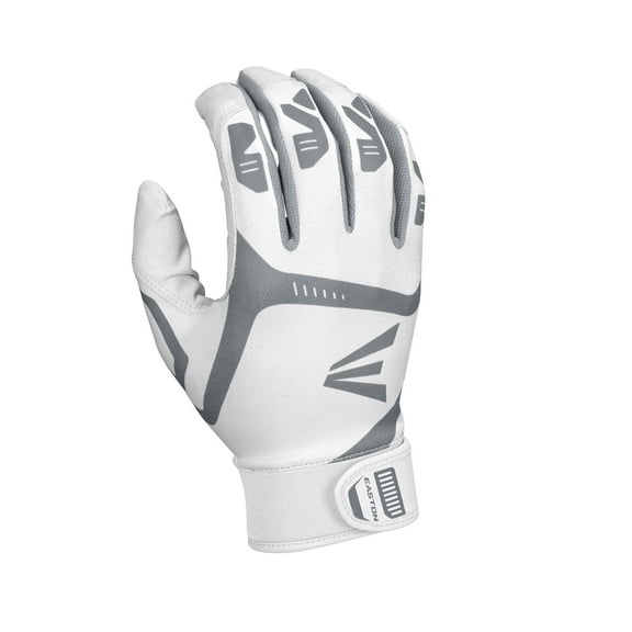 Easton Gametime Adult Batting Gloves | White/White | XL