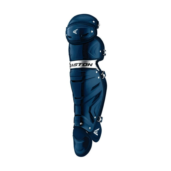 Easton Gametime Baseball Adult Leg Guards | Navy/Silver | Adult