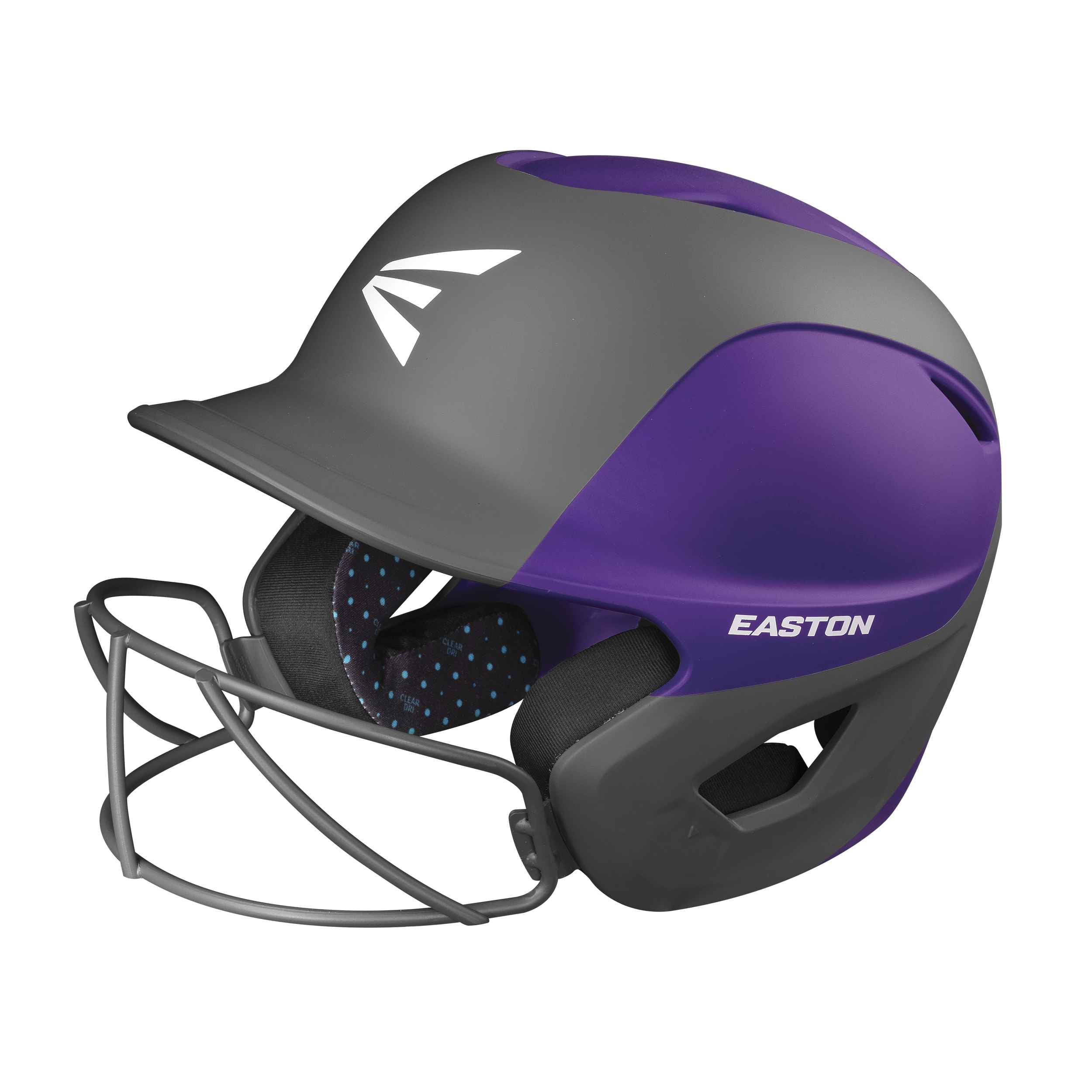 Easton Ghost 2-Tone Matte Softball Helmet - M/L | Purple/Charcoal | M/L