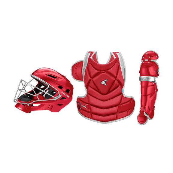 Easton Jen Schro The Fundamental Fastpitch Softball Catchers Box Set, Medium, Red
