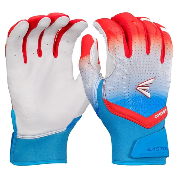 Easton Limited Edition Ghost Ethos Rocket Pop Fastpitch Batting Gloves Blue/Red Small