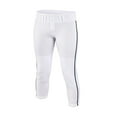 thumbnail image 1 of Easton Pro Fastpitch Women's Softball Piped Belt Loops Pants, White/Black, XX-Large, 1 of 6