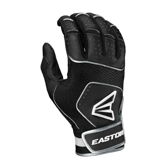 Easton Walk-Off NX Batting Gloves, Black/Black, Youth Small