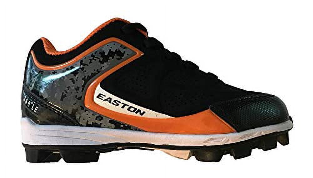 Easton Youth 360 LE Molded Baseball Cleats Black Orange Camo Size 11Y