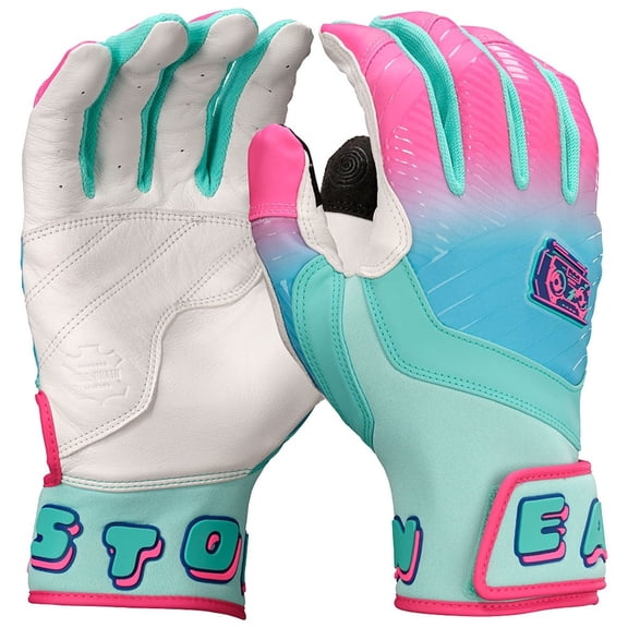 Easton Youth Limited Edition Spring Break Walk Off Ethos Batting Gloves Blue/Pink Large