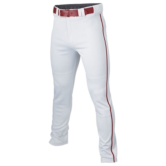 Easton Youth Rival+ Open Bottom Piped Baseball Pants White/Maroon S