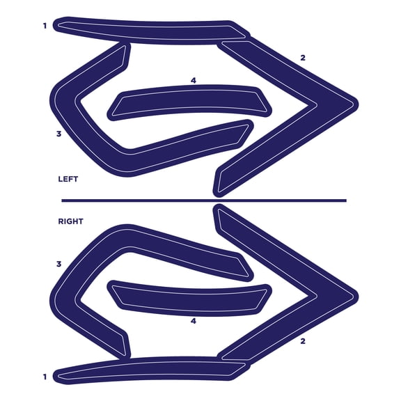 Easton Z50 Batting Helmet Decal Kit Navy