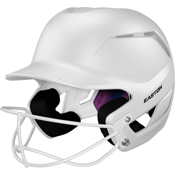 Easton Z50 Fastpitch Softball Batting Helmet with Softball Mask Matte S/M White