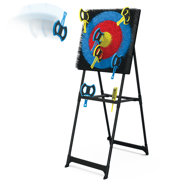 Eastpoint Sports Axe Throwing Target Game - 5ft Tall Sturdy Steel Frame - Includes 8 Throwing Axes
