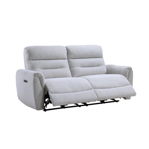 Eastre Gray Chenille Power Motion Sofa w/USB Port