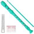thumbnail image 1 of EASTROCK Soprano Recorder Instrument 3Pcs Recorder Flute C Key German Style for Beginners/Students,Green, 1 of 8