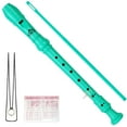 thumbnail image 1 of EASTROCK Soprano Recorder Instrument 3Pcs Recorder Flute C Key German Style for Beginners/Students,Green, 1 of 8