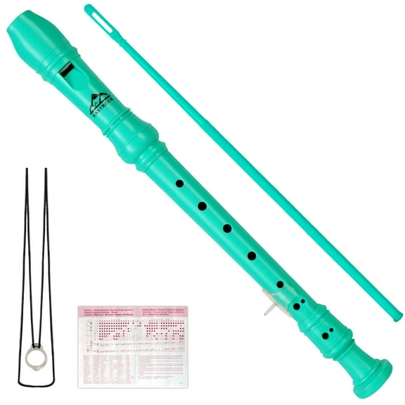 EASTROCK Soprano Recorder Instrument 3Pcs Recorder Flute C Key German Style for Beginners/Students,Green