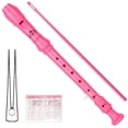 thumbnail image 1 of EASTROCK Soprano Recorder Instrument C Key German Style for Beginner/Student with Cleaning Rod, Bag,Pink, 1 of 8