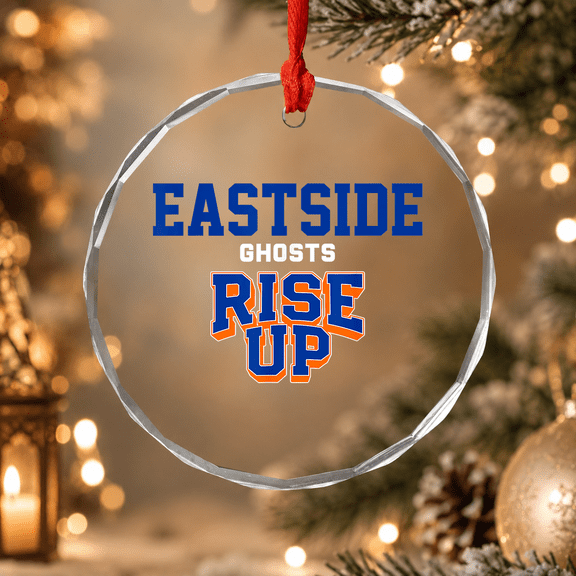 Eastside Ghosts Rise Up Hs Ornament, Holiday Keepsake Gift, Circle Glass Ornament