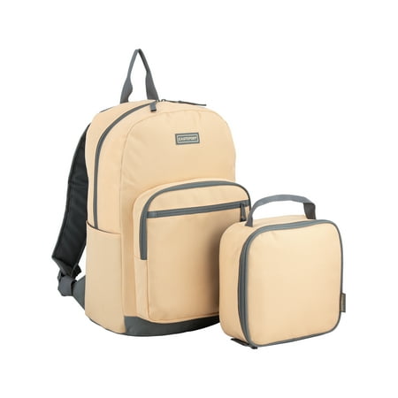 Eastsport Unisex 17" Backpack & Lunch Box 2-Piece Set, Apricot Ice
