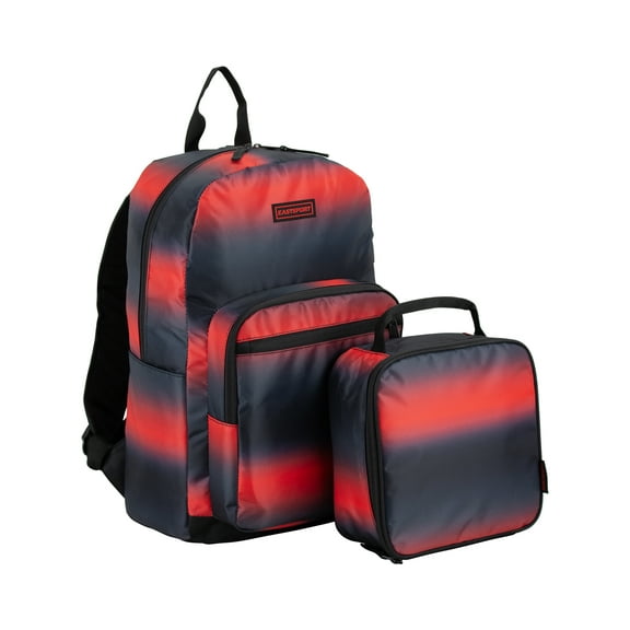 Eastsport Backpack w/ Lunch Combo, Red Ombre