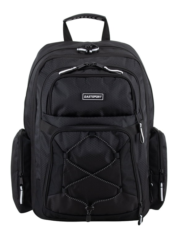 Bungee Expandable Backpack, Black/White Pop